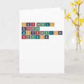 Waarschuwing Seeker Get Well Soon Card Kaart (Gele Bloem)