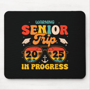 Waarschuwing Senior Trip 2025 Afstuderen Zomervaka Muismat
