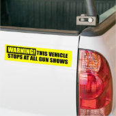WAARSCHUWING! Shows van de pistool - rechten van d Bumpersticker (Op Truck)