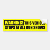 WAARSCHUWING! Shows van de pistool - rechten van d Bumpersticker (Voorkant)