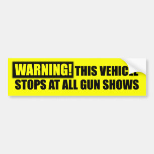 WAARSCHUWING! Shows van de pistool - rechten van d Bumpersticker