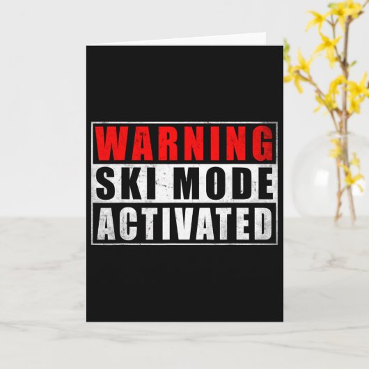 Waarschuwing Ski Modus Geactiveerd 1  Kaart (Gele Bloem)