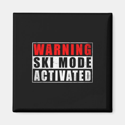 Waarschuwing Ski Modus Geactiveerd 1 Magneet (Voorkant)