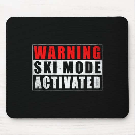 Waarschuwing Ski Modus Geactiveerd 1  Muismat (Voorkant)