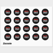 Waarschuwing Ski Modus Geactiveerd 1 Ronde Sticker (Vel)