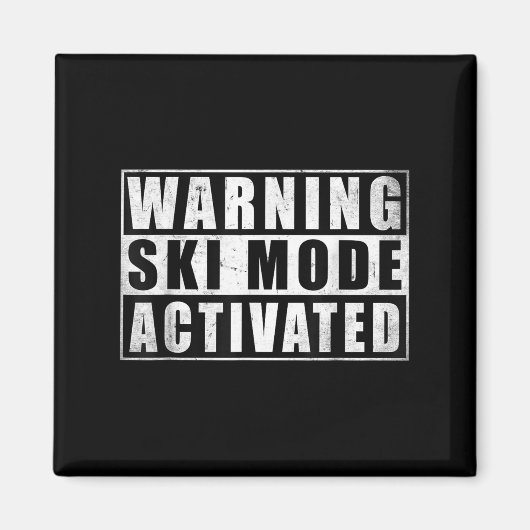 Waarschuwing Ski Modus Geactiveerd Magneet (Voorkant)