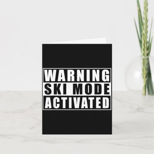Waarschuwing skiemodus geactiveerd kaart (Voorkant)