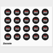 Waarschuwing Skimodus geactiveerd _3  Ronde Sticker (Vel)