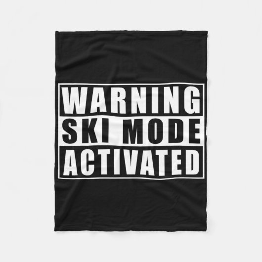 Waarschuwing Skimodus geactiveerd  Fleece Deken (Voorkant)