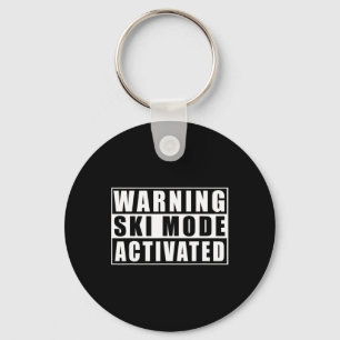 Waarschuwing Skimodus geactiveerd Sleutelhanger