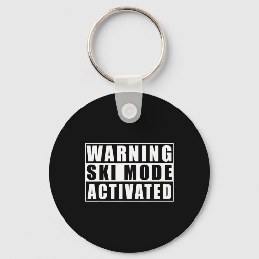 Waarschuwing Skimodus geactiveerd Sleutelhanger (Voorkant)