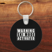 Waarschuwing Skimodus geactiveerd Sleutelhanger (Voorkant)