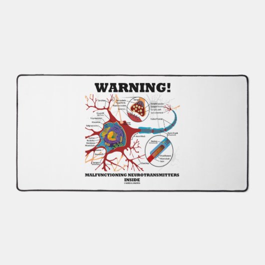 Waarschuwing! Slechte Neurotransmitters Bureaumat (Voorkant)