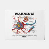 Waarschuwing! Slechte Neurotransmitters Deurmat (Voorkant)