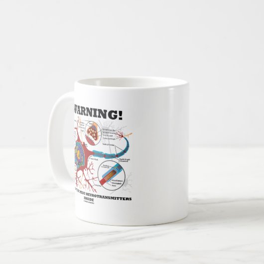 Waarschuwing! Slechte Neurotransmitters Koffiemok (Voorkant links)