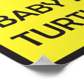 Waarschuwing Snapping Turtle Crossing Poster (Hoek)