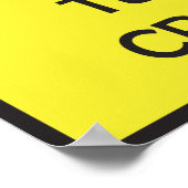 Waarschuwing Snapping Turtle Crossing Poster (Hoek)