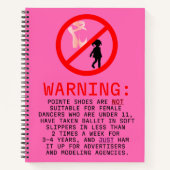 Waarschuwing snelroze, speciaal aangepast notitieboek (Voorkant)