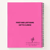 Waarschuwing snelroze, speciaal aangepast notitieboek (Achterkant)