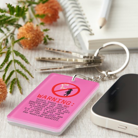 Waarschuwing snelroze, speciaal aangepast sleutelhanger (Voorkant Rechts)