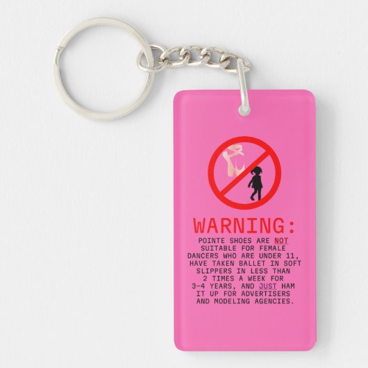 Waarschuwing snelroze, speciaal aangepast sleutelhanger (Voorkant)