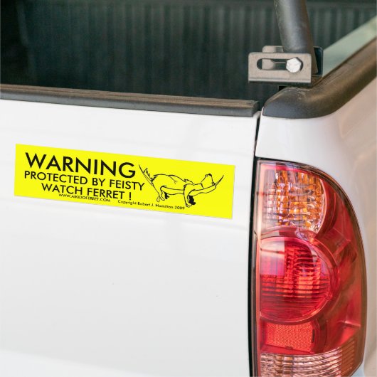 "WAARSCHUWING" Snoozer Bumpersticker (Op Truck)