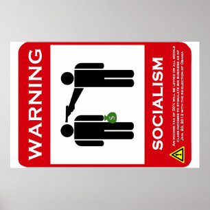 Waarschuwing: Socialistisch Poster