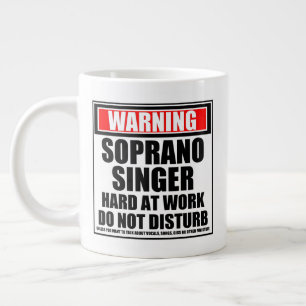 Waarschuwing Soprano Singer hard op het werk stoor Grote Koffiekop