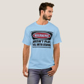 Waarschuwing SPEELT NIET GOED MET ANDERE Mannen T- T-shirt (Voorkant volledig)