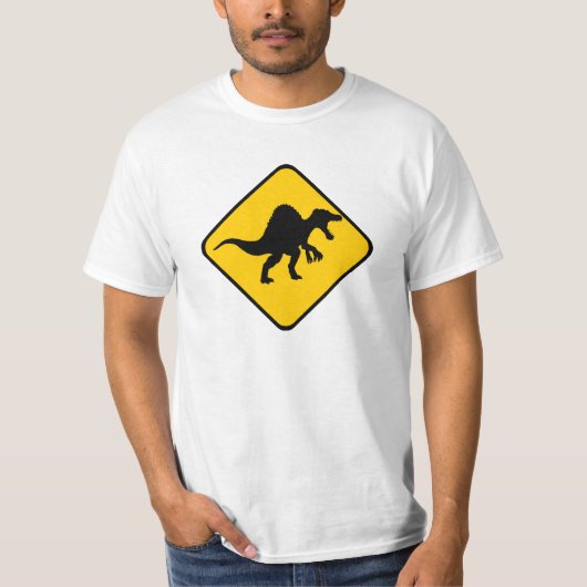 Waarschuwing Spinosaurus T-shirt (Voorkant)