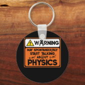 Waarschuwing spontaan beginnen praten over natuurk sleutelhanger (Voorkant)