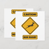 Waarschuwing - Springbokken Kruisen Kaart (Voorkant / Achterkant)
