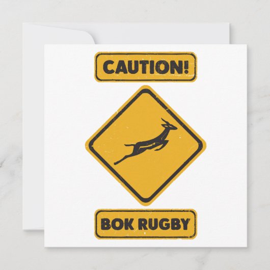 Waarschuwing - Springbokken Kruisen Kaart (Voorkant)