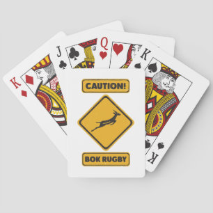 Waarschuwing - Springbokken Kruisen Pokerkaarten