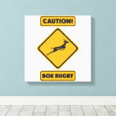 Waarschuwing - Springbokken Oversteken Canvas Afdruk (Insitu (Houten vloer))