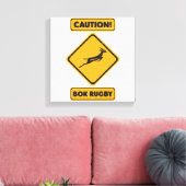 Waarschuwing - Springbokken Oversteken Canvas Afdruk (Insitu (Woonkamer))
