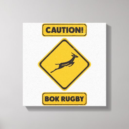 Waarschuwing - Springbokken Oversteken Canvas Afdruk (Voorkant)