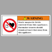 Waarschuwing Statisch magnetisch label