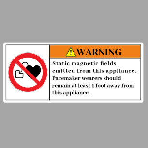 Waarschuwing Statisch magnetisch label