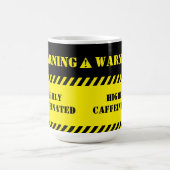 Waarschuwing sterk cafeïnehoudend koffiemok (Center)