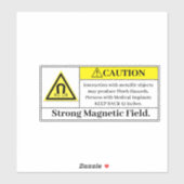 Waarschuwing Sterk magnetisch veldlabel Sticker (Vel)