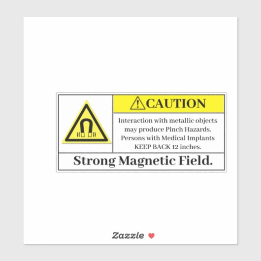 Waarschuwing Sterk magnetisch veldlabel Sticker (Vel)