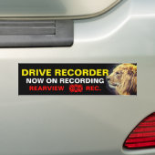 Waarschuwing Sticker: Lion Bumpersticker (Op auto)