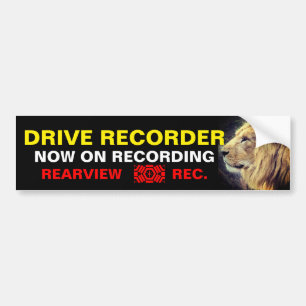 Waarschuwing Sticker: Lion Bumpersticker