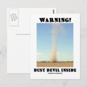 Waarschuwing! Stofafscheiding binnen (meteorologie Briefkaart (Voorkant / Achterkant)