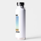 Waarschuwing! Stofduivel in meteorologie Humor Waterfles (Links)