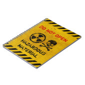 Waarschuwing  stralingsgebied notitieboek (Linkerzijde)