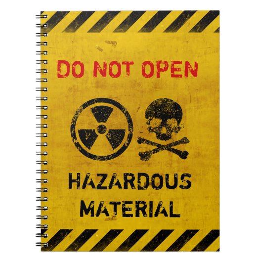 Waarschuwing  stralingsgebied notitieboek (Voorkant)