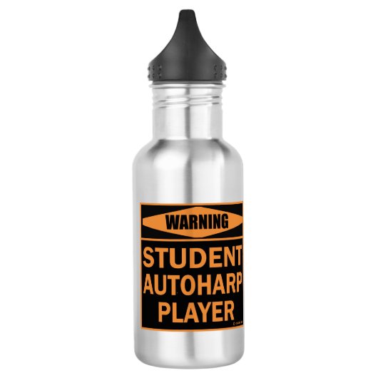 Waarschuwing! Student Autoharp Player! Waterfles (Links)