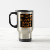 Waarschuwing! Student Banjo Player. Travel Mug Reisbeker (Links)